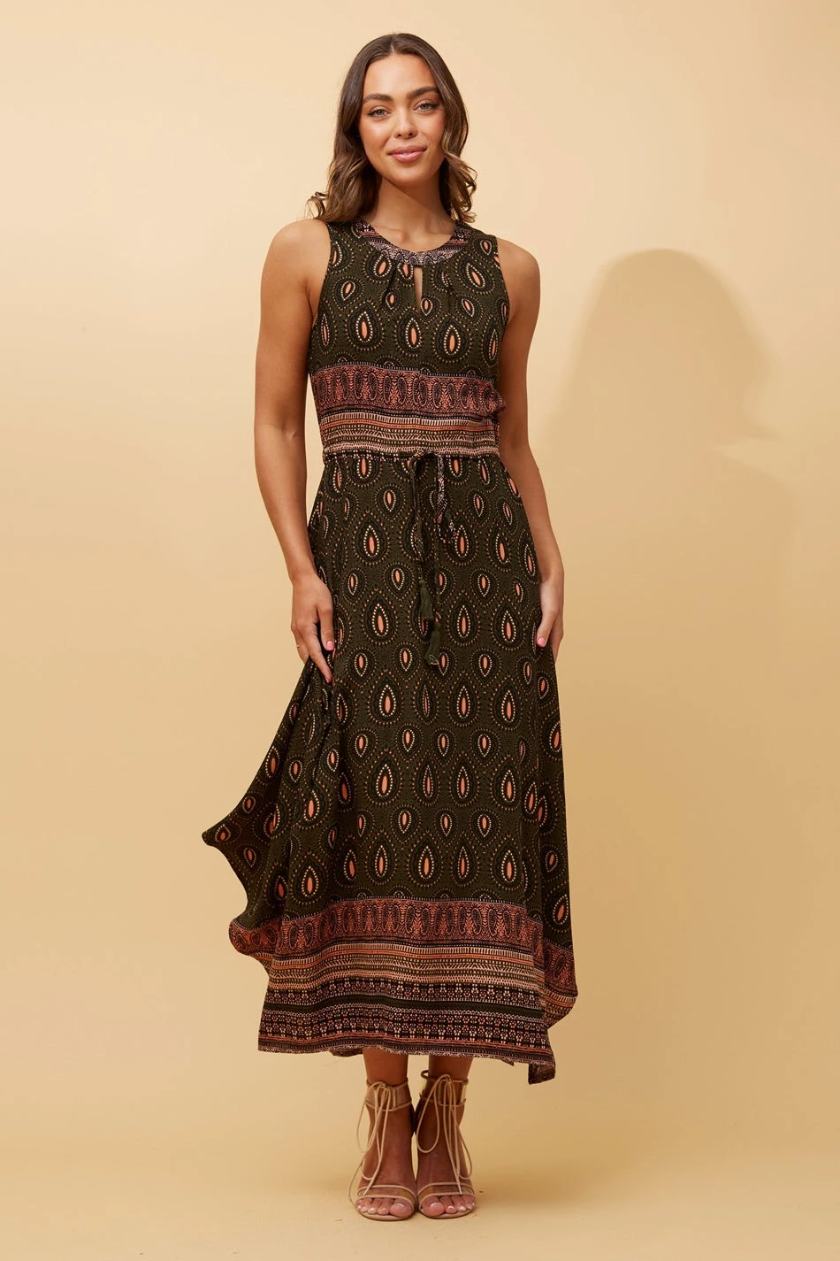ALLY PAISLEY BOHO MAXI DRESS 3 ALLY PAISLEY BOHO MAXI DRESS