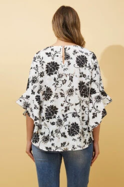 FOREVER NEW FLORAL FLUTE SLEEVE BLOUSE -Femme Connection Sales 4c30ce0fa5ff628c42f445e4fd7bbe6e