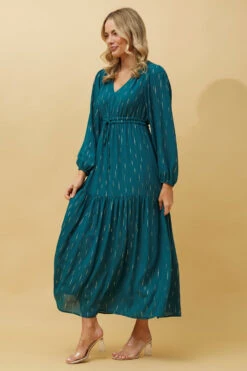 CRYSTELLE GOLD FOIL PRINT MAXI DRESS -Femme Connection Sales 4c47083d728c416801530d4320df1edd