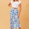 GLINDA SATIN PRINTED MIDI SKIRT -Femme Connection Sales 4d9434ba87d5d722832fee063869ac62