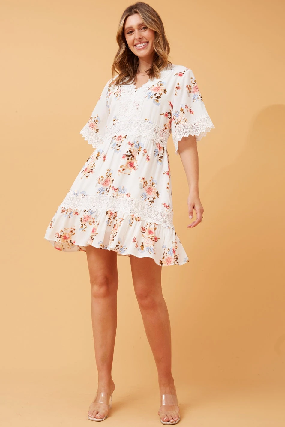 FLORAL LACE TEA DRESS 6 FLORAL LACE TEA DRESS - Image 4