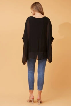 ARGLE SEQUIN DETAIL DOUBLE LAYER TOP -Femme Connection Sales 4de8ab3e1be38369994572dd7387fd92