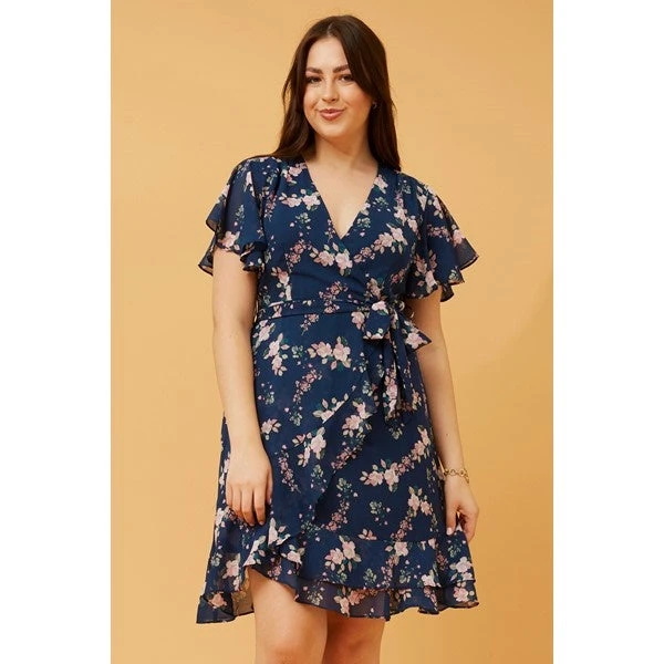 MILA FLORAL WRAP SHORT DRESS 10 MILA FLORAL WRAP SHORT DRESS - Image 8