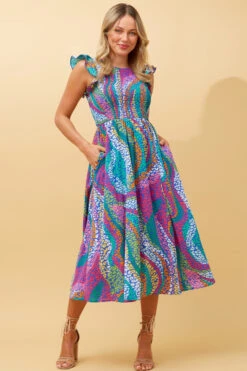 MAVIS ANIMAL PRINT MIDI DRESS -Femme Connection Sales 4e5a743e6426a8ee9b26c6b547384bd0