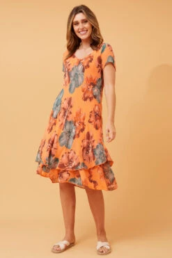 ELECTRA DOUBLE LAYER FLORAL DRESS -Femme Connection Sales 4ebf32f569bf87a657875a5367fa661f