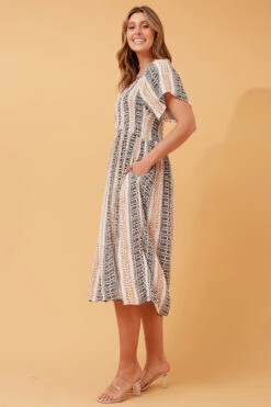 PRIYANKA ABSTRACT BOHO MIDI DRESS -Femme Connection Sales 4f5e42e484e2792350f9b5c1cef97b87