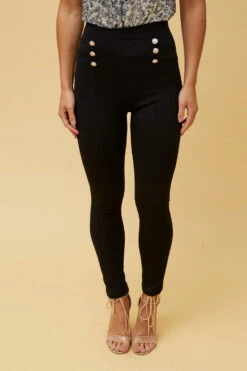 ARLIA BUTTON DETAIL PANTS -Femme Connection Sales 50387b6bca00a09931a9b6b41d197453