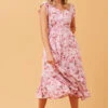 MOROCCO MIDI FLORAL DRESS 1 MOROCCO MIDI FLORAL DRESS -Femme Connection Sales 50789b67a6c8a61057e1bb17efdd4b62