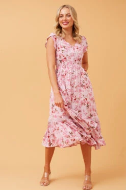 MOROCCO MIDI FLORAL DRESS