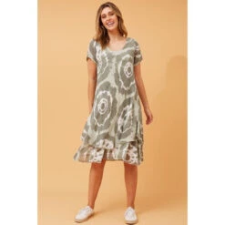 ELECTRA DOUBLE LAYER PRINTED DRESS -Femme Connection Sales 50c48ade5c4d9889b986c37abea1b5bd
