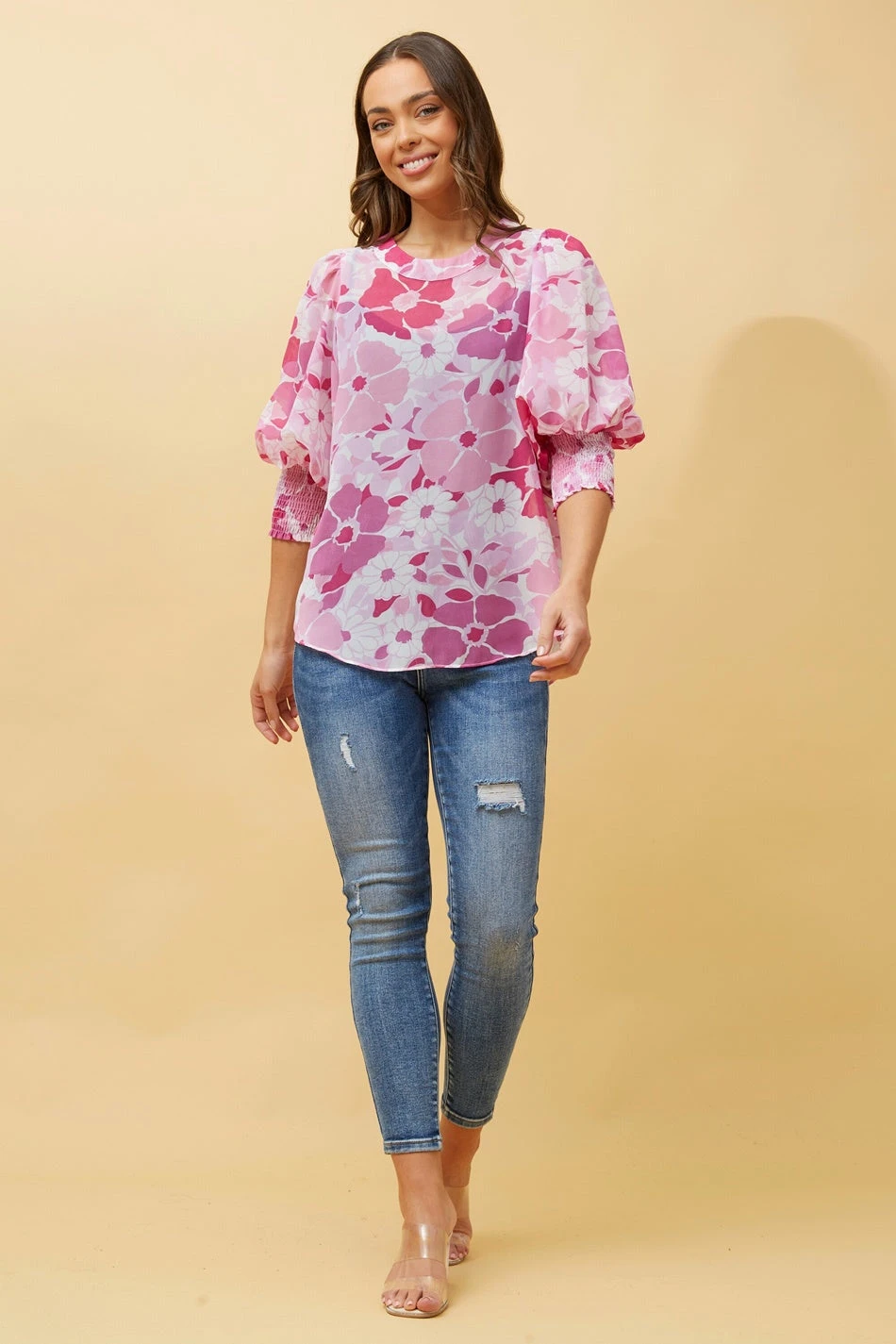 ELEGANT FLORAL BALLOON SLEEVE BLOUSE 6 ELEGANT FLORAL BALLOON SLEEVE BLOUSE - Image 4