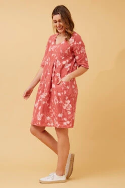 PISA LINEN FLORAL SHORT DRESS -Femme Connection Sales 51b49f181af235563f1e257e572167a9