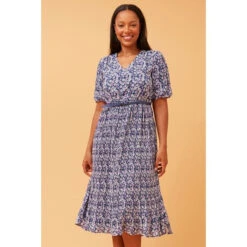 EDINA PLEATED FLORAL MIDI DRESS -Femme Connection Sales 51d9b3c8754cfd878d48275313c4da52