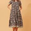 KYAH FLORAL BOHO MIDI DRESS -Femme Connection Sales 51f08183fa28c6ffb950aa04f06e3313
