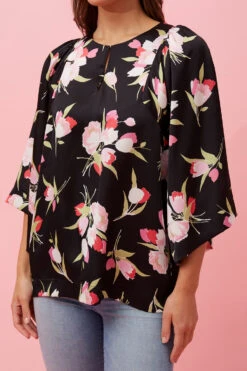 SAFFRON WIDE SLEEVE FLORAL BLOUSE -Femme Connection Sales 5268a271d006b8e3cd7093aed7173232