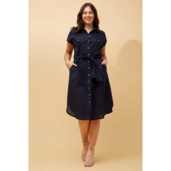 GEORGINA LINEN SHIRT DRESS -Femme Connection Sales 52febdab9e0fd8344d25abb50d8aee4c