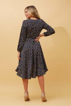 Stella WILLOW DITSY PRINT WRAP DRESS -Femme Connection Sales 533b7b3338ba12868d8ec86962d81440