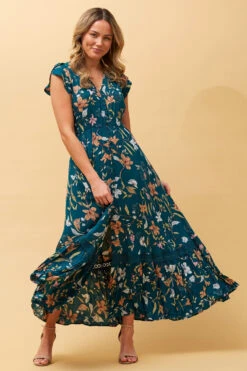 MOROCCO FLORAL MAXI DRESS