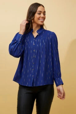 GEMINI FOIL PRINT SHIRT -Femme Connection Sales 53e77b4b7a7dc0ac009d14d05a043e04
