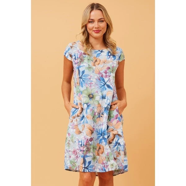 SISLEY FLORAL LINEN SHIFT DRESS 10 SISLEY FLORAL LINEN SHIFT DRESS - Image 8