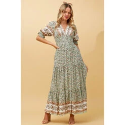 ELSIE FLORAL BOHO MAXI DRESS -Femme Connection Sales 550936fa40e8560d952ddc4efd3d8514