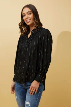 GEMINI FOIL PRINT SHIRT -Femme Connection Sales 5577ae510e1ffda6cf8d7192f75dce23
