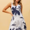 NICOLE SLEEVELESS FLORAL SHORT DRESS -Femme Connection Sales 55bd3a25ea8f0c71a22860ea4c0a0430