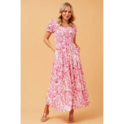 ASHTON ABSTRACT PRINT MAXI DRESS -Femme Connection Sales 5631ffa1efdb13703e74aca4166ffb30