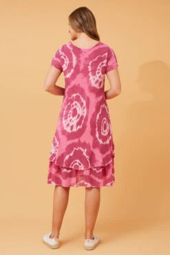 ELECTRA DOUBLE LAYER PRINTED DRESS -Femme Connection Sales 56322ac327d96002d949975883eb5bcb