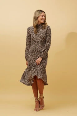 Stella SWEETIE ANIMAL PRINT MIDI DRESS -Femme Connection Sales 56dff2c4e907ba37fbbfd51c0dc9a9c1