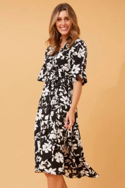 AVALON FLORAL MIDI WRAP DRESS 16 AVALON FLORAL MIDI WRAP DRESS -Femme Connection Sales 571d97937d75c14283eb261d09abf617