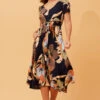 KEGAN FLORAL MIDI DRESS -Femme Connection Sales 5762e144a069e5964121bc91a12d09a5