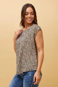 SHELLY LEOPARD SHELL TOP -Femme Connection Sales 57a4d005f1a751ee915b81c7a5a1ee97