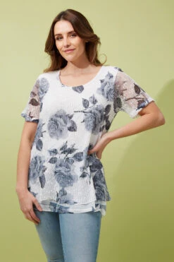 FLORAL LAYERED CROCHET TOP -Femme Connection Sales 587b05fe98a8f921fc8692475c2ba907