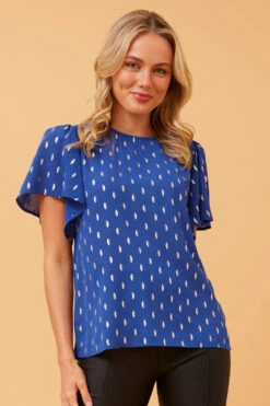 CANDICE GOLD FOIL PRINT TOP -Femme Connection Sales 58988af46e4b9de0d2f6cea3c856ff52