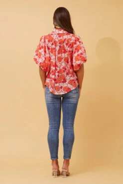WILKIE PUFF SLEEVE FLORAL SHIRT -Femme Connection Sales 58d8f6ed06f32f0d8578650d97bf414e