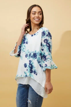 RUMI DOUBLE LAYER FLORAL TUNIC TOP 25 RUMI DOUBLE LAYER FLORAL TUNIC TOP -Femme Connection Sales 58db1d4c7a7159973d9bdf5d4e762c8a