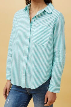 MARGARET STRIPE SHIRT -Femme Connection Sales 597deeea3dbd7cde28621b644de46fc2