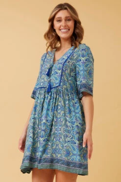 INDIANA PAISLEY BOHO SHORT DRESS -Femme Connection Sales 59f159ac9da8de9fb784b89153d9e3c1