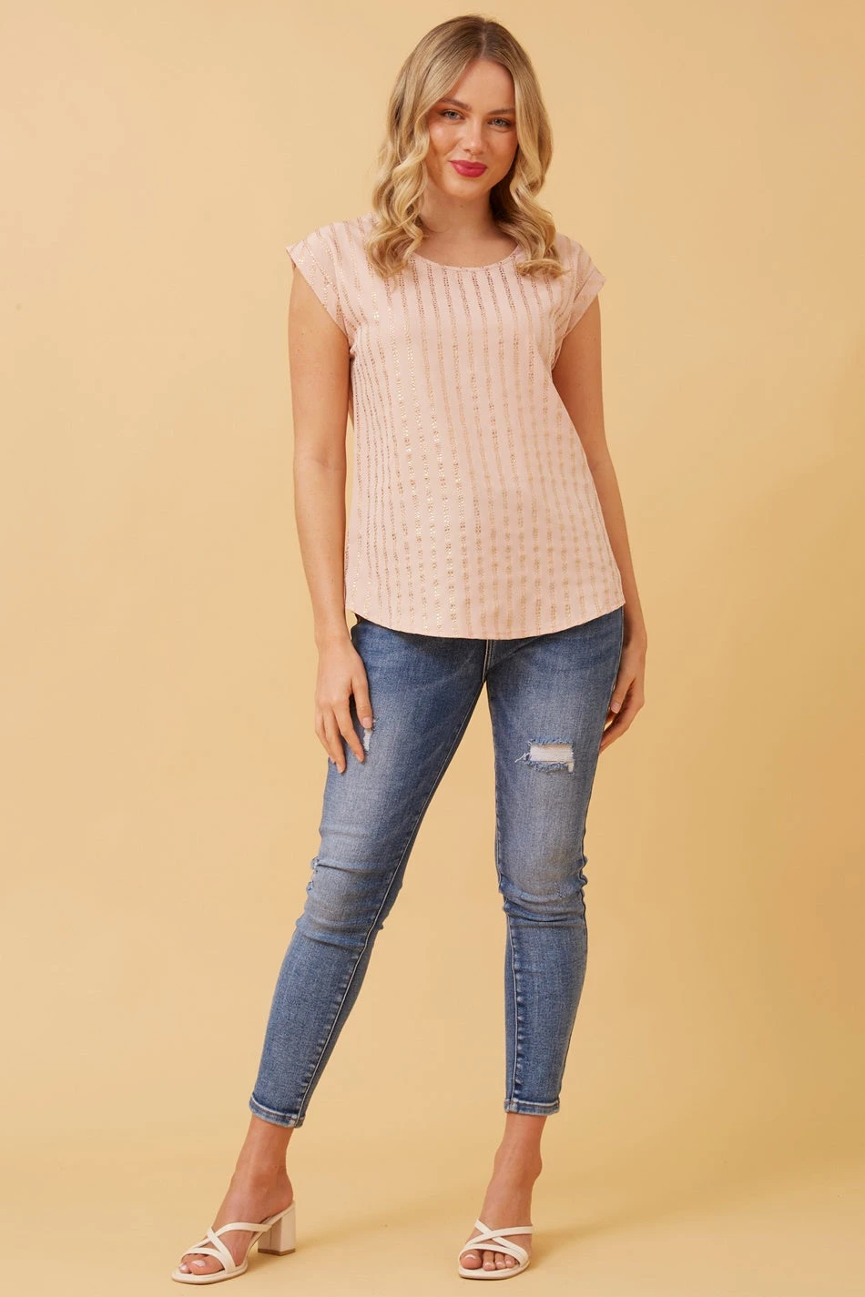 SHELLY FOIL PRINT SHELL TOP 6 SHELLY FOIL PRINT SHELL TOP - Image 4