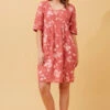 PISA LINEN FLORAL SHORT DRESS -Femme Connection Sales 5c31e0bc9bce921f1255923514d043ac