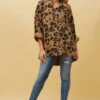 HAVANA ANIMAL PRINT SHIRT -Femme Connection Sales 5c8caf10e0289025526c8dfbcf8410b3