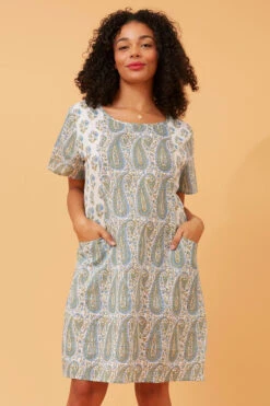 BELITA PAISLEY PRINT DRESS -Femme Connection Sales 5ce2bbe9b9cce3bc072687d39fced4ac