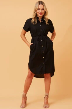 GERALDINE LINEN SHIRT DRESS -Femme Connection Sales 5cec1e6394ee487ea26f2d5d3a643f42