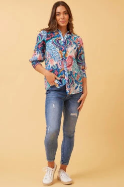 ISHLA FLORAL BOHO SHIRT -Femme Connection Sales 5cef15e2ff0af89d37d5dee4e2b05303