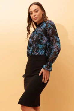 DIANA LEAF PRINT BLOUSE -Femme Connection Sales 5f49b8bfd4f76017becd80631c982e26