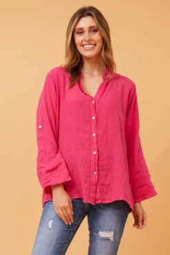 VELMIA LINEN SHIRT -Femme Connection Sales 5f4bb8457052a1287e5ddb034517eb3c
