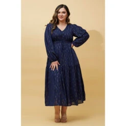 CRYSTELLE GOLD FOIL PRINT MAXI DRESS -Femme Connection Sales 6037eae800172c0a6127e938672c64d3