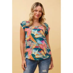Stella SHELLY LEAF PRINT SHELL TOP -Femme Connection Sales 607163638c7157b800461f975a77716b