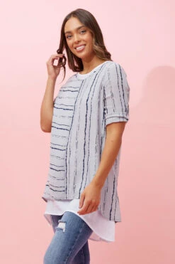 AISHA DOUBLE LAYERED PRINTED TOP -Femme Connection Sales 60a5ef4daab5e9e425d06008d8a19650